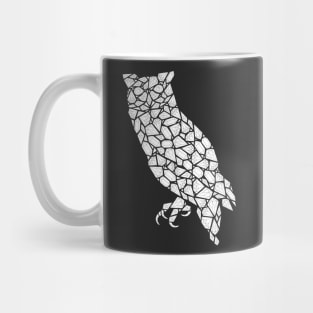 Gemstones Owl Illustration, Adult Coloring Page Owl Drawing Mug